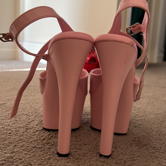 Funtasma red leather patten stiletto heels. - Picture 4 of 5